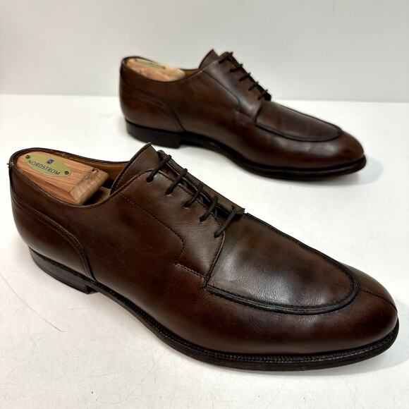 Crockett & Jones x Brooks Brothers Split Toe Derby Brown Calf 11 Wide E - Picture 4 of 13